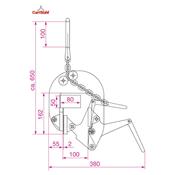 Pince de levage pour éléments fins à rebords