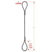 Élingue câble 1 brin 1 m
