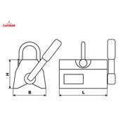 Aimant de levage étroit pour profilés PML-V